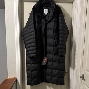 Nike women’s Long Black Puffer Jacket